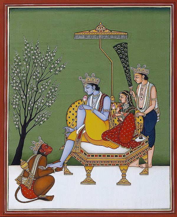 Rama, Sita, Lakshmana and Hanuman