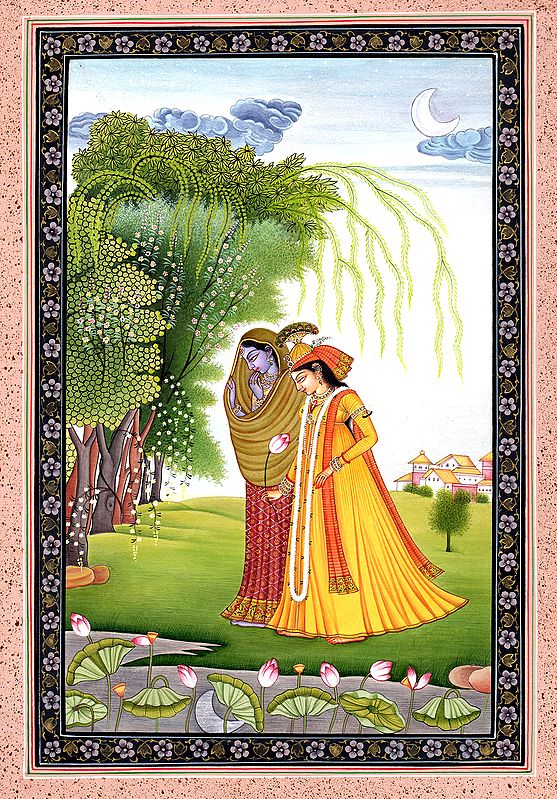 Radha and Krishna with Their Dresses Exchanged