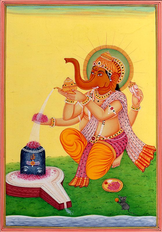 Ganesha's Worship Of The Shivalingam