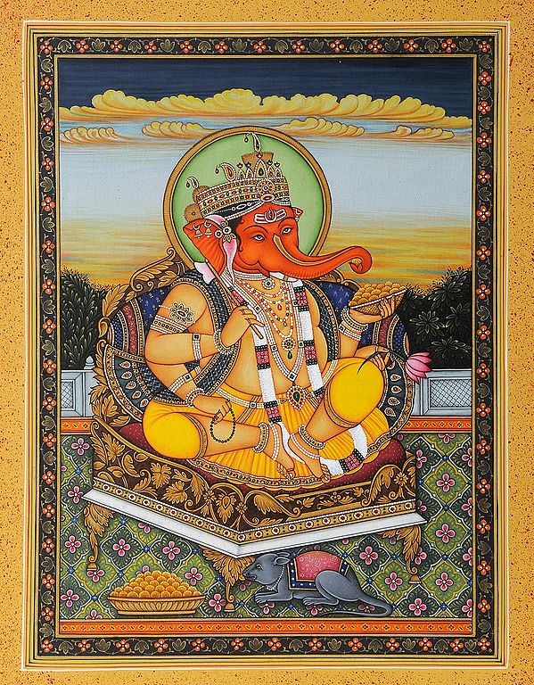 Enthroned Ganesha (Jaipur School)