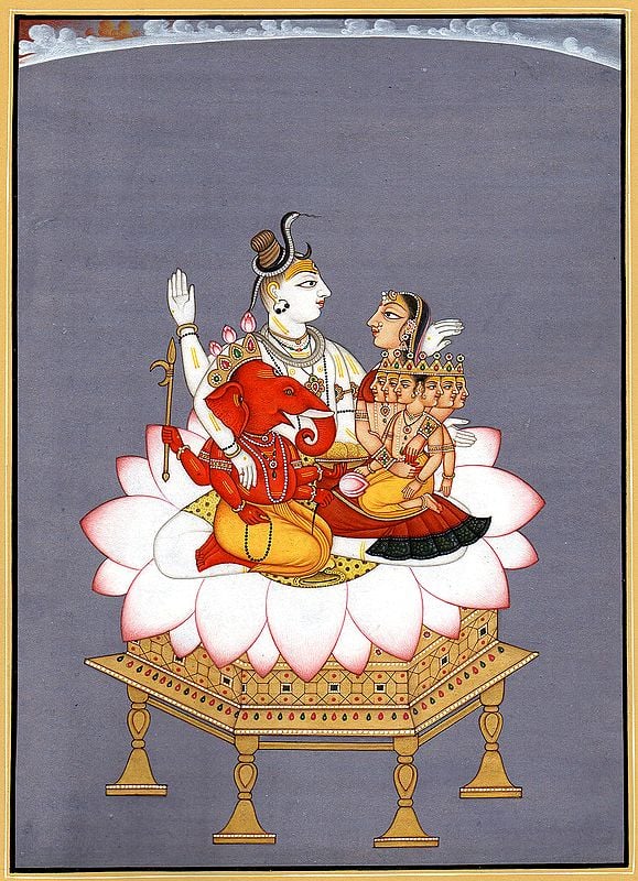 Shivaparivara, The Very Picture Of Conjugal Bliss