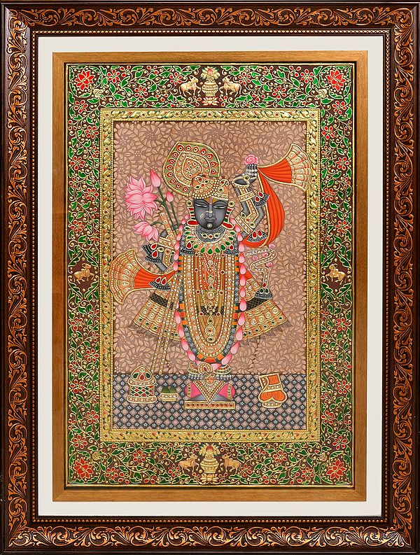 Shrinathji (Framed Embossed Painting)