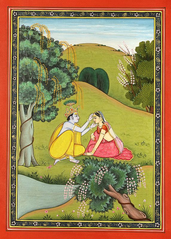 Krishna Arranges Radha's Tikka