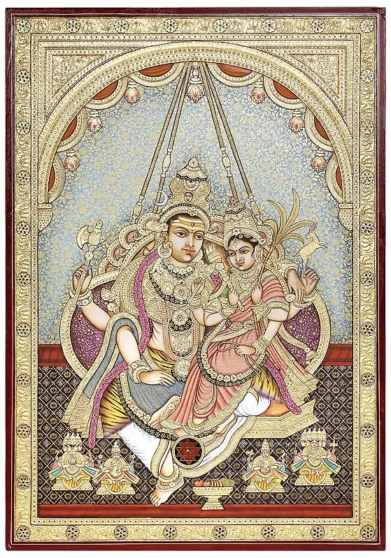 Lord Shiva With Devi Rajarajeshwari