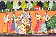Krishna With Gopikas<br>Basholi