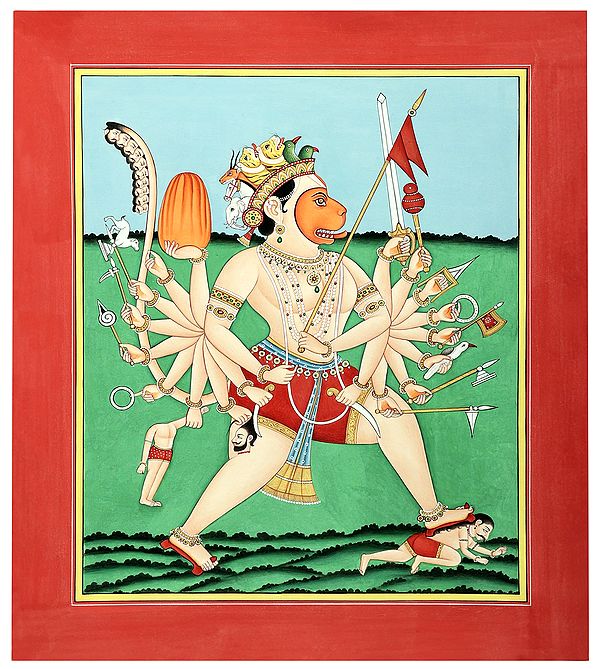 Vinshabhujadhari Hanuman With Tantric Aspects