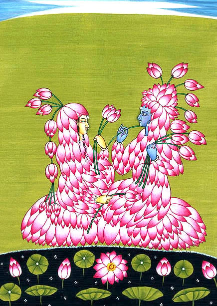 Radha and Krishna - The Lotus Lovers