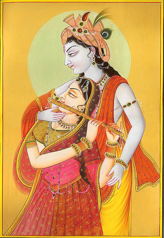 Radha Fluting with Krishna