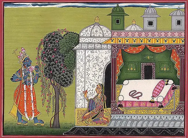 SAMANYA NAYIKA – COURTESAN 

(A folio from the Rasa-manjari by Bhanudatta)
