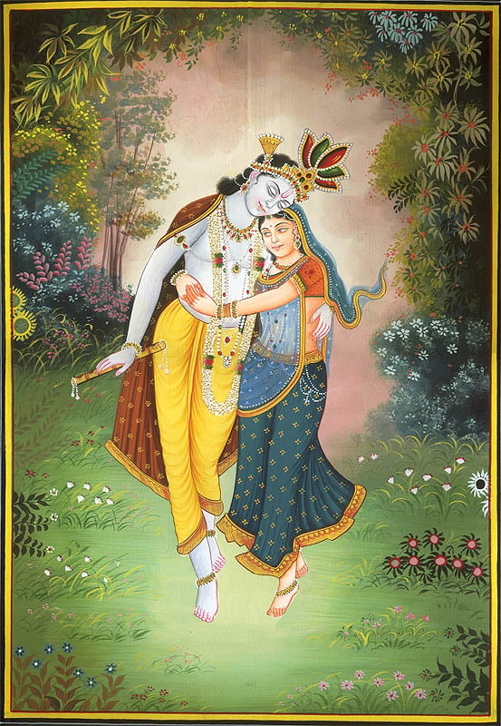 Radha Krishna Lost in Each Other