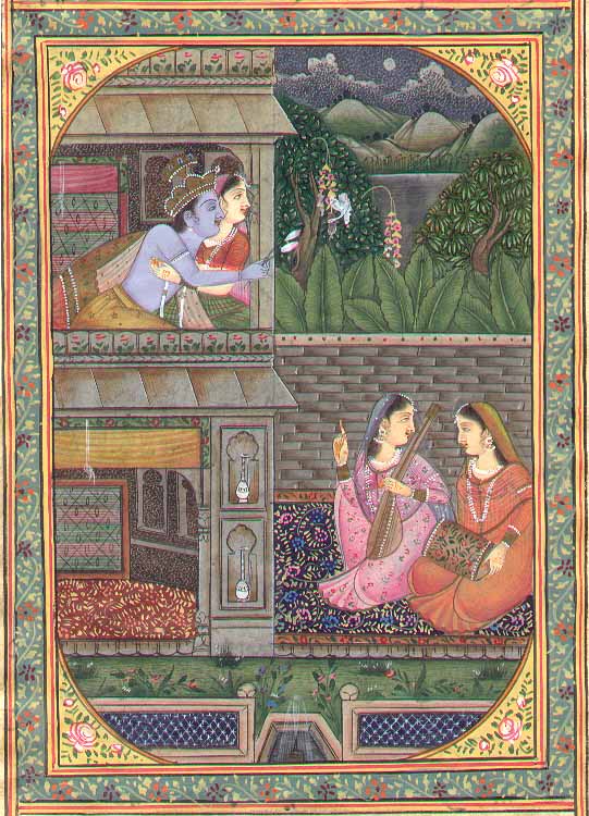 Radha Krishna on a Terrace