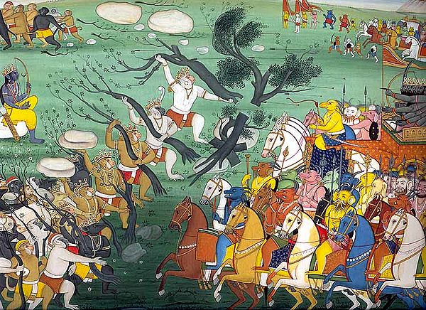 Ravana Attacking Rama's Army