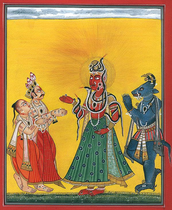Bhadrakali Worshipped By Both Dharm And Adharm, The Mortal And The Immortal (Tantric Devi Series)