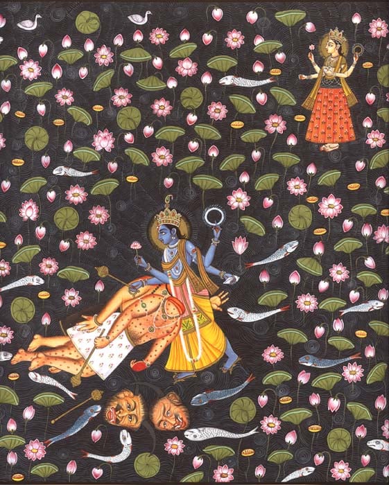 Vishnu Slaying Demons