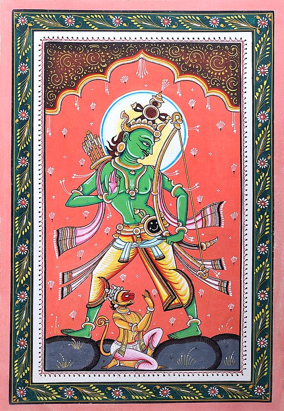 Maryada Purushottam Lord Shri Ram Giving Blessings to Hanuman (The Ten Incarnations of Lord Vishnu)