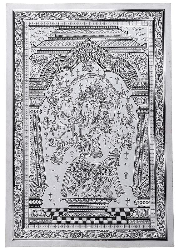 Ashtabhujadhari Dancing Ganesha