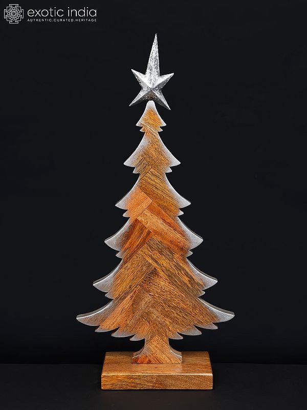 22" Stylish Wooden Christmas Tree | Table Decor