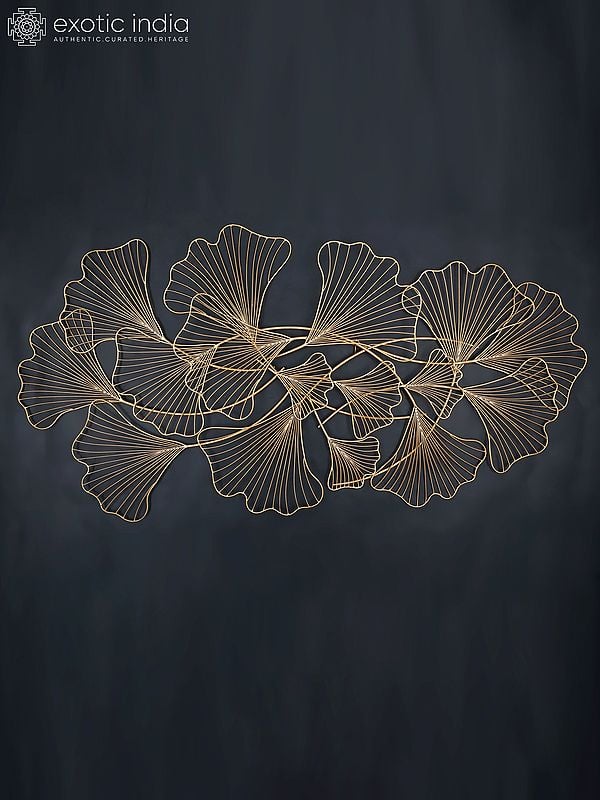 72" Iron Ginkgo Leaves Wall Art | Home Decor