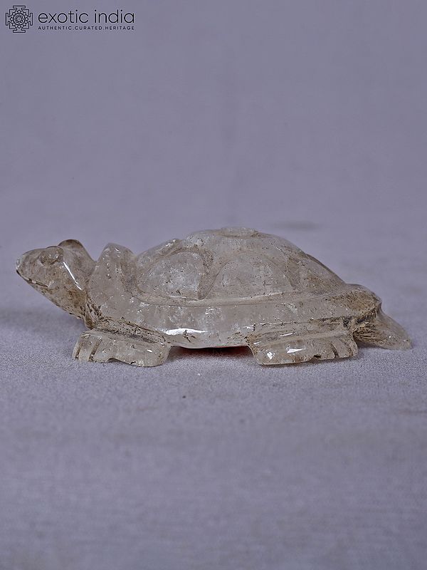 1" Engraved Crystal Turtle From Nepal | Home Decorative Figurine