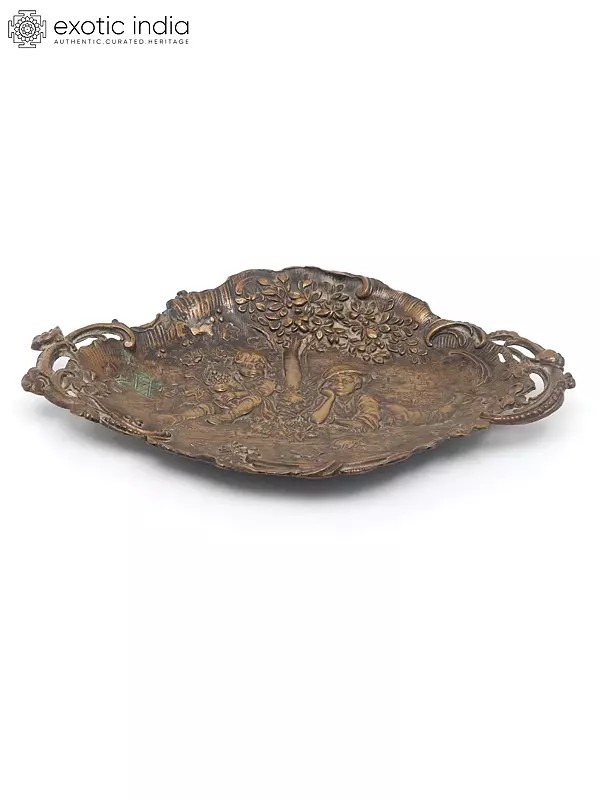 9" Designer Bronze Tray