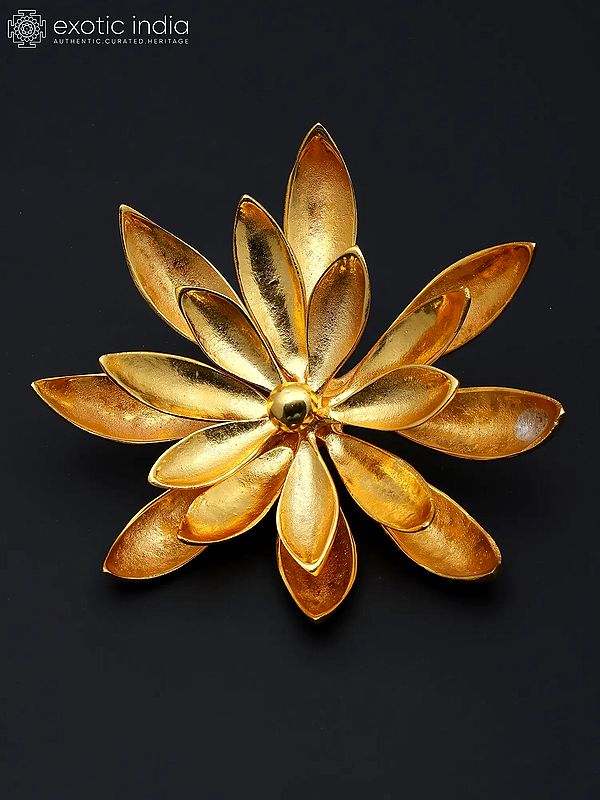 Brass with Gold Plated Flower | Wall Decor