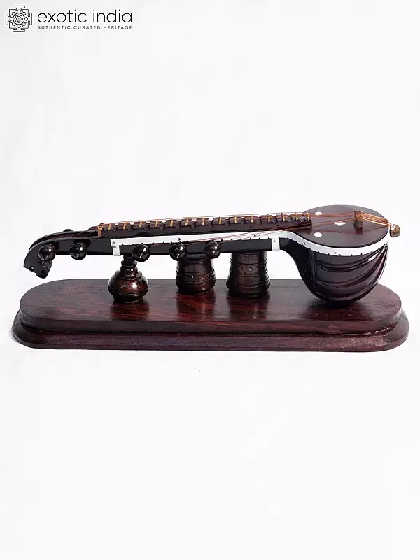 Decorative Wood Veena / Sitar for Home | Table Decor Item