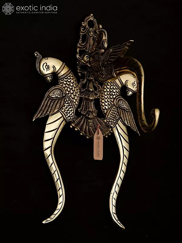 11" Parrot Design Wall Hanging Bracket in Brass