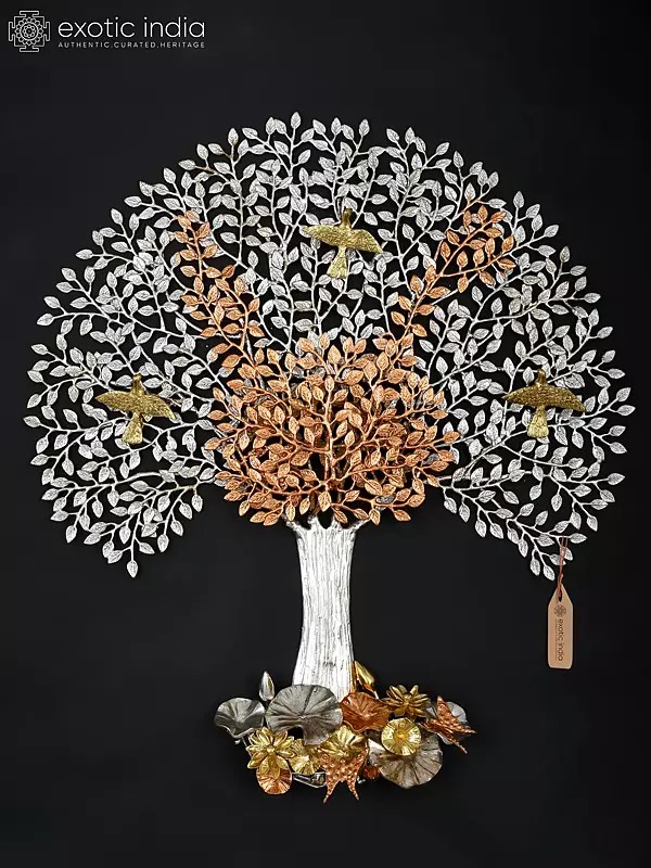 36" Large Size Tree of Life with Perched Birds | Wall Hanging