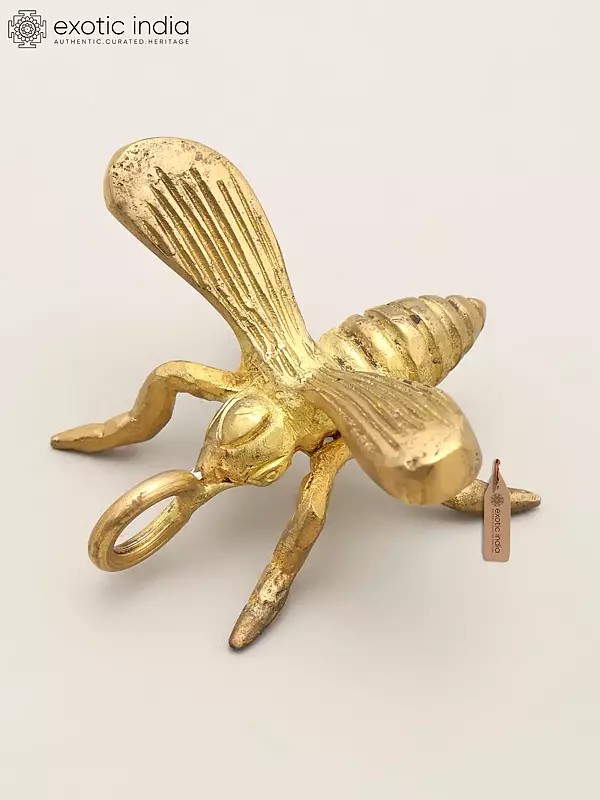 2" Small Brass Honey Bee with Connector