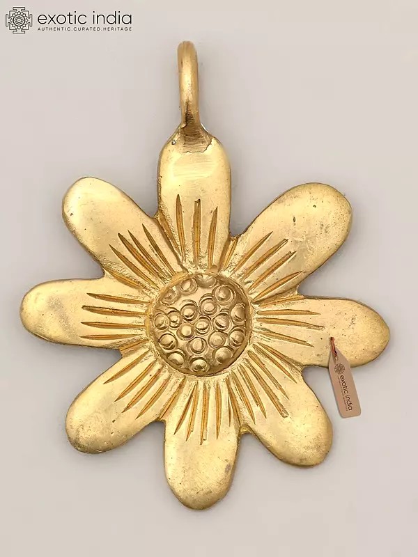 2" Small Brass Sunflower with Connector