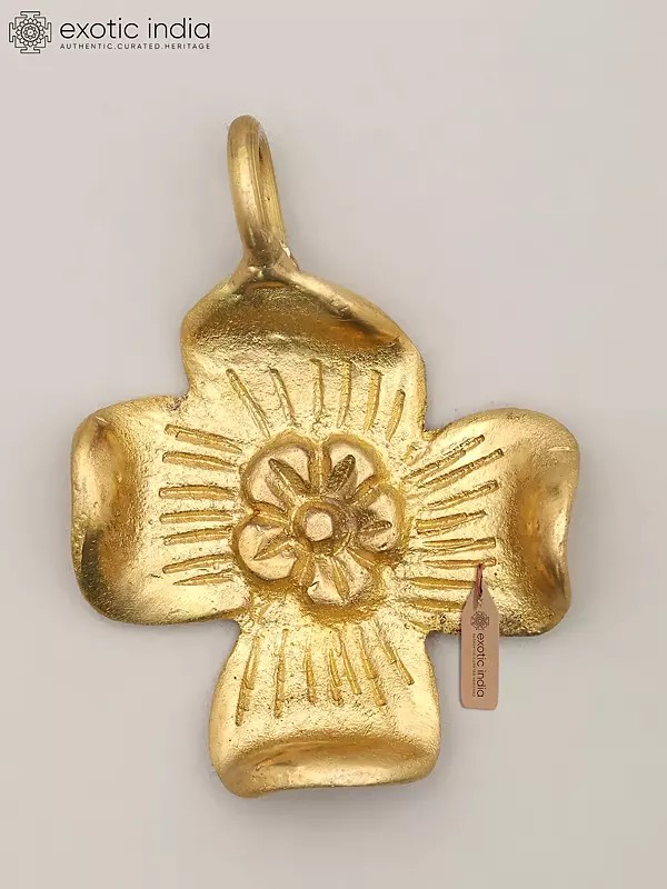 Little Brass Flower with Decorative Hanging Accent
