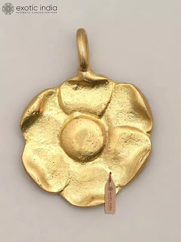 Tiny Brass Flower with Connector