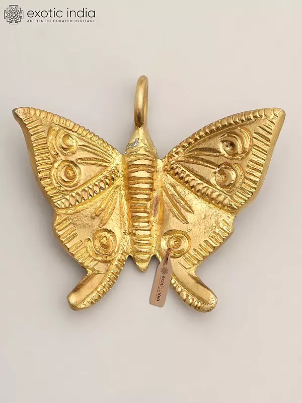 2" Small Brass Butterfly with Connector