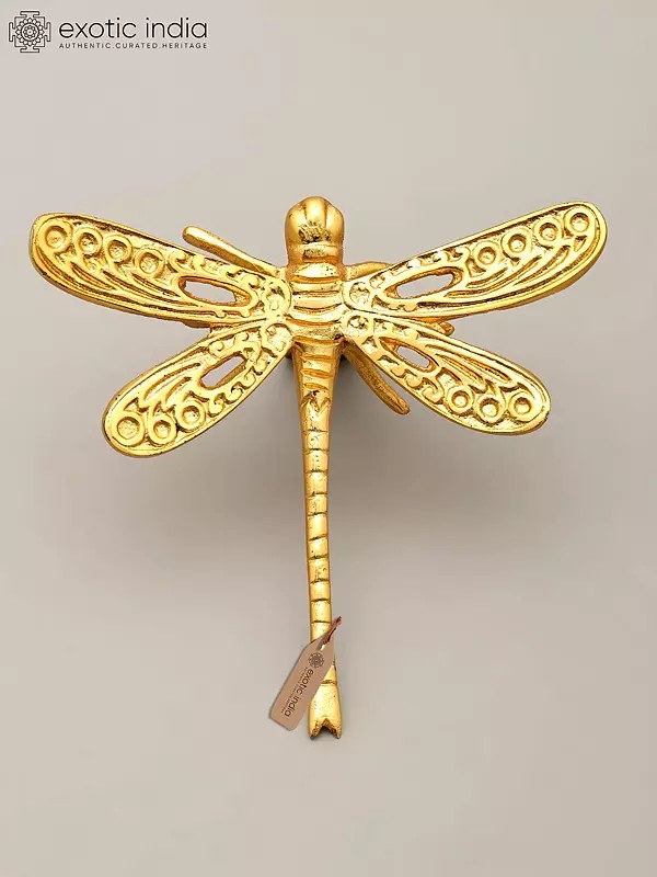 4" Brass Dragonfly Wall Decor