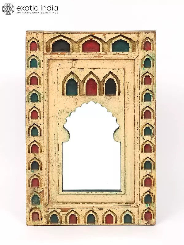 24" Wooden Wall Hanging Jharokha (Window)