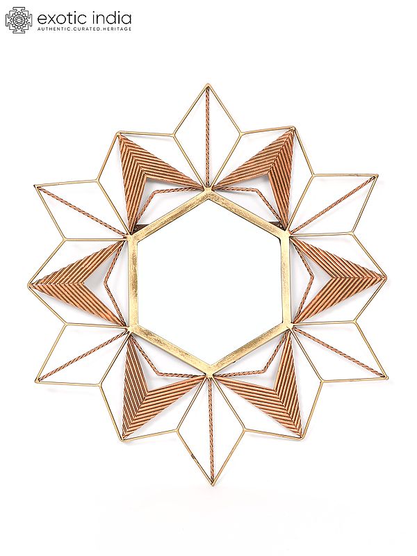 21" Hexagonal Shaped Designer Mirror | Wall Hanging