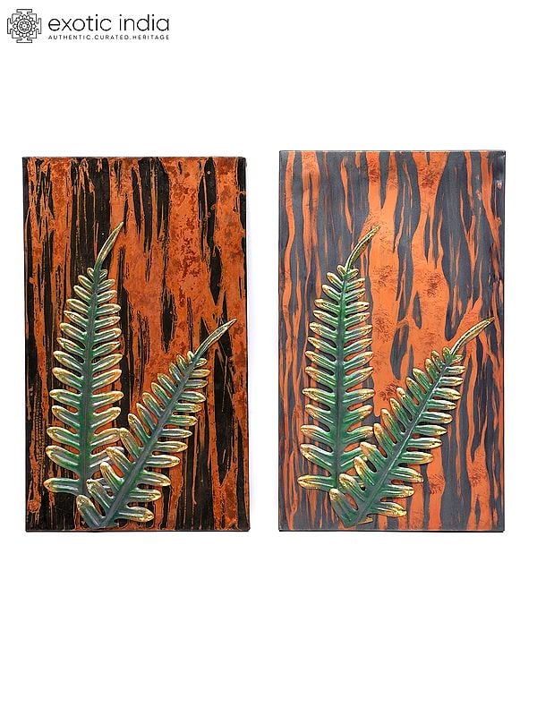 24" Iron Leaves Design Wall Decor | Set of 2 | Wall Hanging