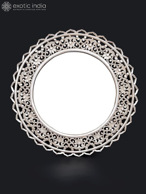 34" Round Shaped Wall Hanging Mirror | Home Decor