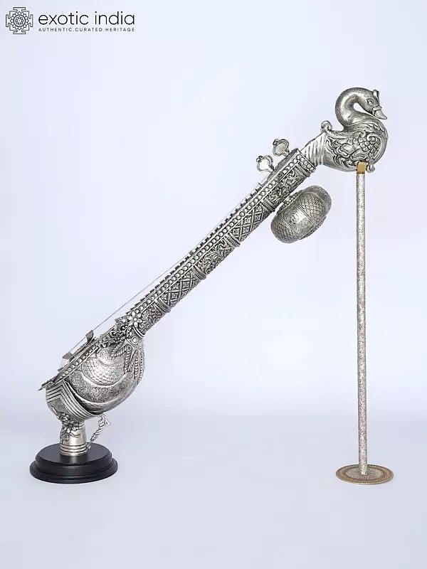 Goddess Saraswati Veena with Stand