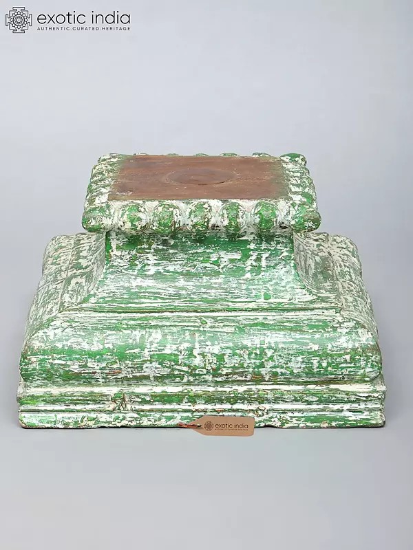 12" Square Shaped Vintage Design Pedestal in Wood