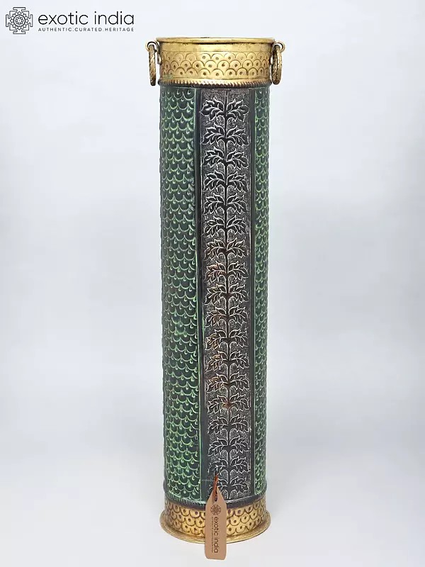 36" Designer Brass Planter