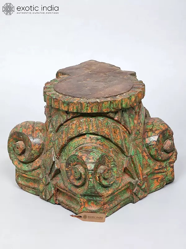 13" Stylized Wooden Pedestal/Base