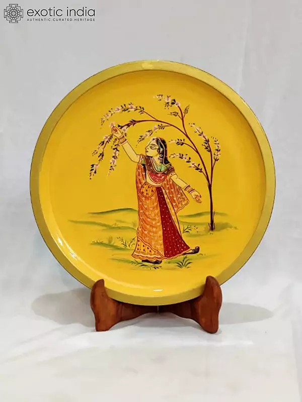 Hand-Painted Lady | Wall Hanging Plate
