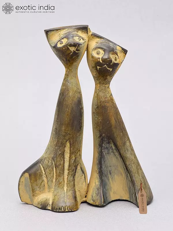 5" Small Decorative Cat Pair | Table Decor