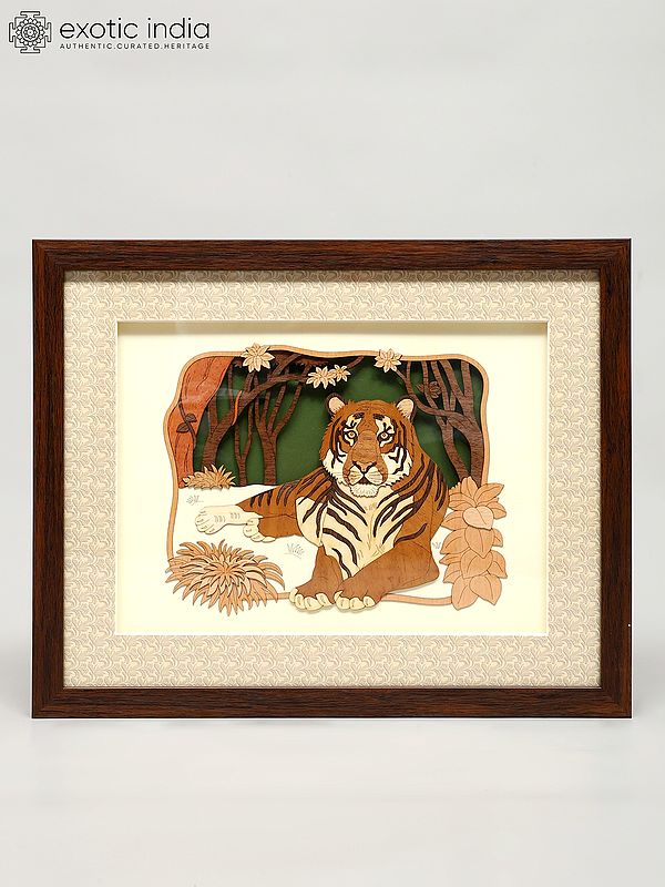 15" Tiger Wood Frame | Wall Hanging