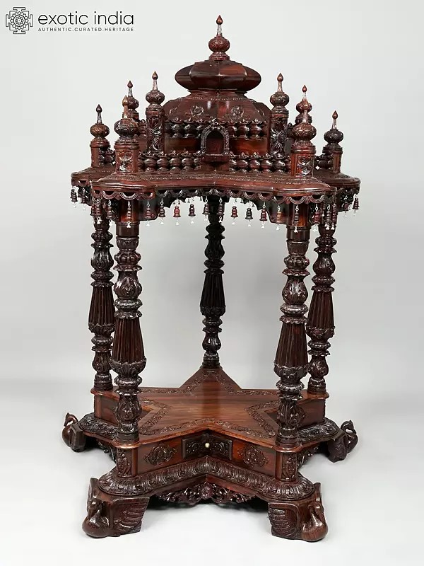 67" Huge Designer Puja Temple in Wood