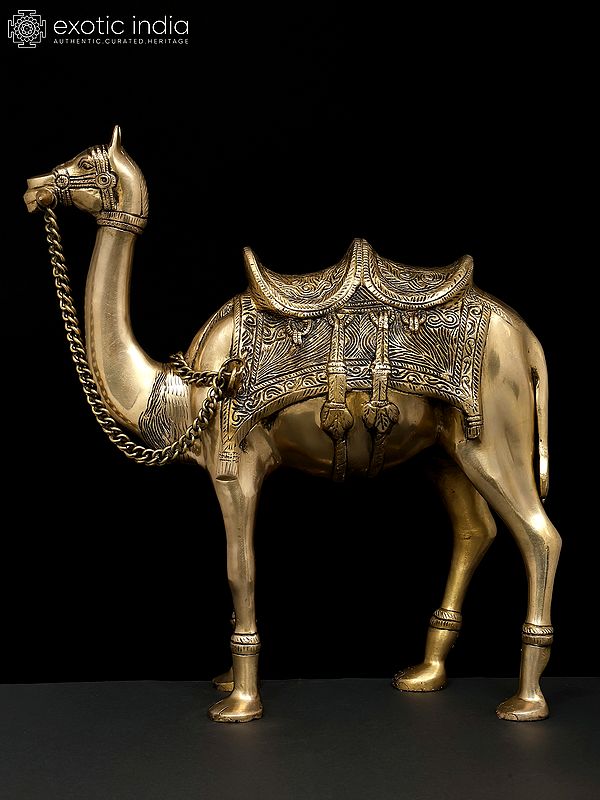 17" Decorative Camel | Brass Statue | Home Decor