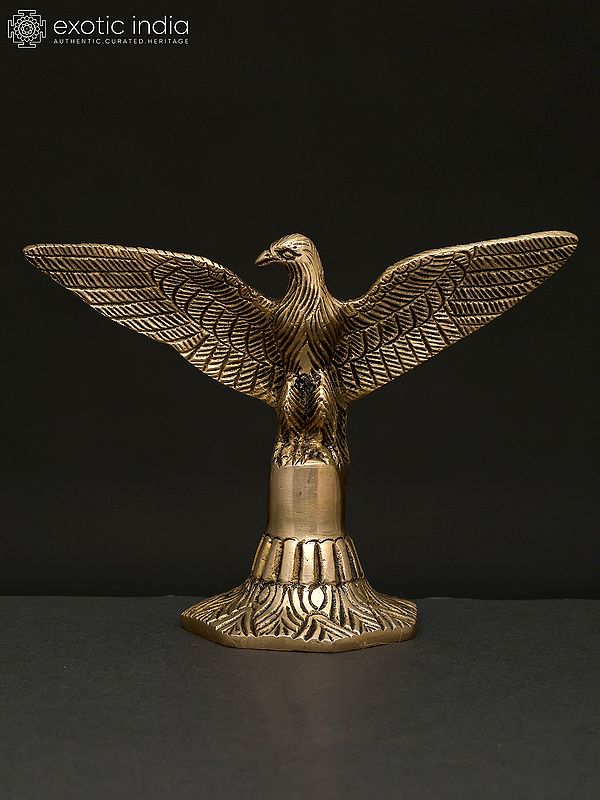 6" Brass Open Winged Eagle | Decorative Showpiece | Table Decor