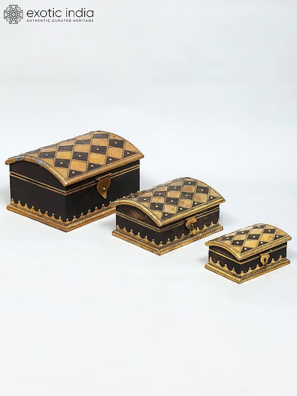Set of Three Designer Storage Boxes | Made In India