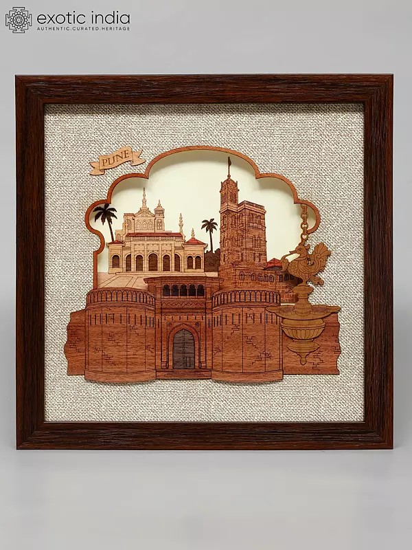 10" Pune Monuments | Wood Art Wall Hanging Frame